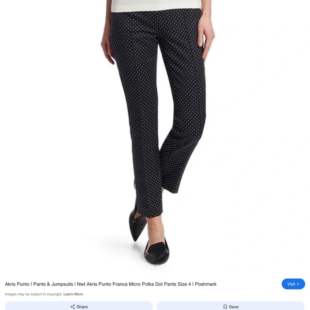 Akris Punto Black Micro Polka Dot Cropped Pants - Picture 7 of 13